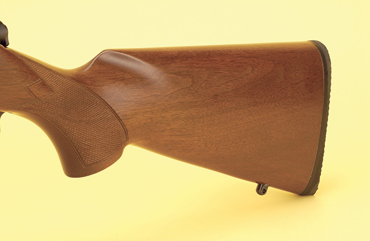 Classic in design, the stock is sans Monte Carlo comb or cheekpiece.